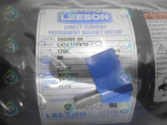 LEESON C42D17FK1C 1/2 HP 1750 RPM MOTOR * NEW IN BOX *