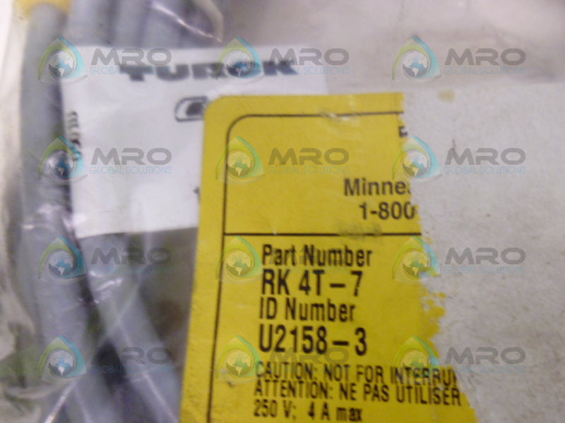 TURCK RK4T-7 CORDSET CABLE * NEW IN FACTORY BAG *