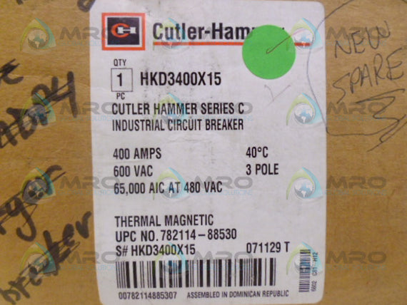 CUTLER HAMMER HKD3400X15 SERIES C CIRCUIT BREAKER * NEW IN BOX *