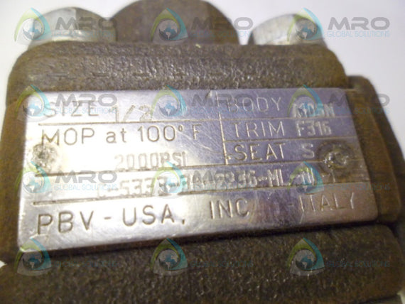 PBV C-5333-38-2236-ML-NL-1 1/2" VALVE * NEW NO BOX *