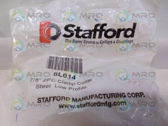STAFFORD 8L014 7/8" 2PC CLAMPCOLLAR * NEW IN ORIGINAL PACKAGE *
