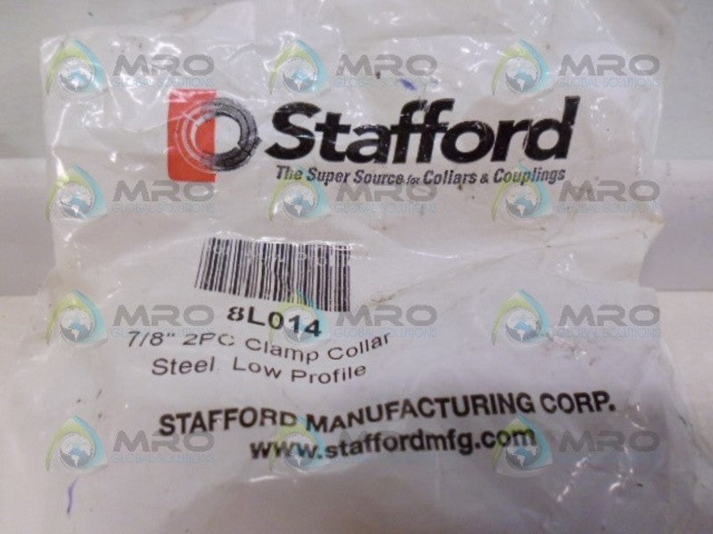 STAFFORD 8L014 7/8" 2PC CLAMPCOLLAR * NEW IN ORIGINAL PACKAGE *