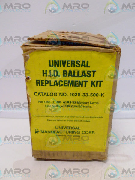 UNIVERSAL MFG 1030-33-500-K BALLAST REPLACEMENT KIT  NSMP