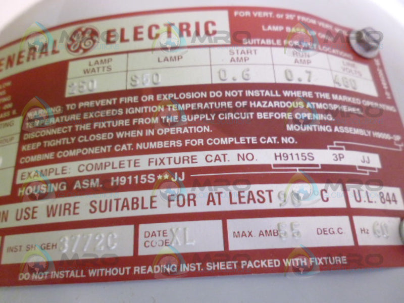 GE H9525S4PJN S50 250W LAMP  UNMP