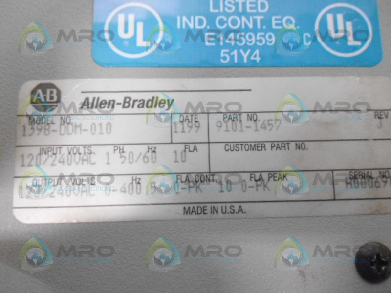 INDUSTRIAL SPARE PART ULTRA SERIES 1398-DDM-010 SERVO DRIVE  UNMP