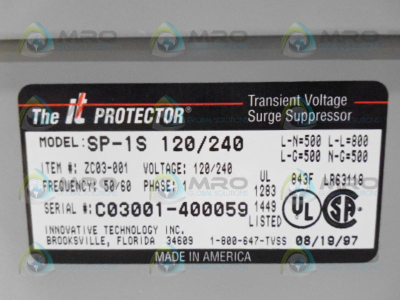 INNOVATIVE TECHNOLOGY SP-1S 120/220  NSMP