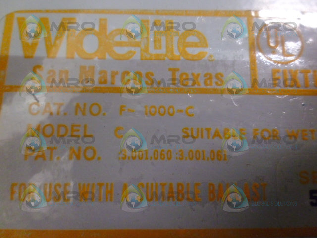 WIDELITE F-1000-C MODEL C LIGHT FIXTURE *USED*