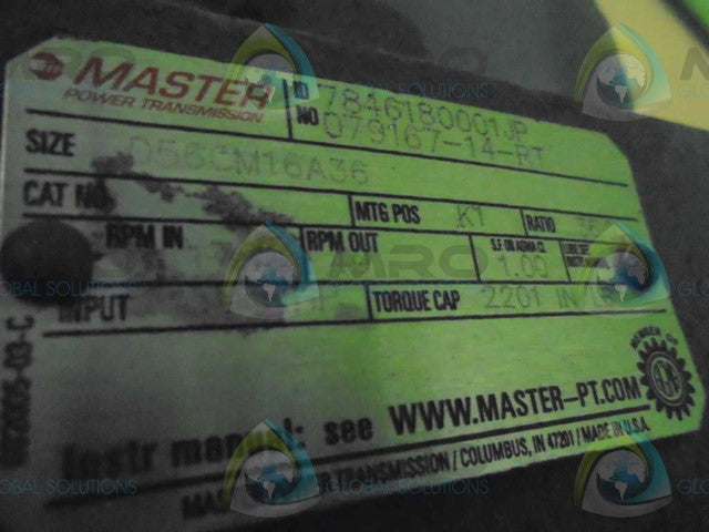 MASTER 7846180001JP079167-14-RT MOTOR  *NEW NO BOX*