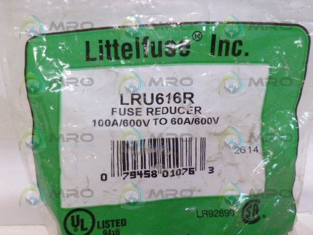LITTELFUSE LRU616R FUSE REDUCER 60A TO 100A *NEW IN ORIGINAL PACKAGE*