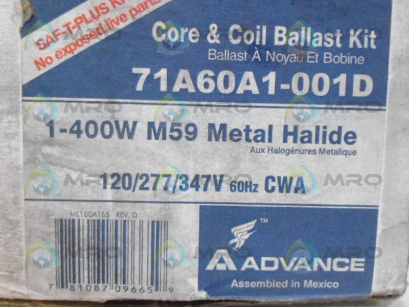 ADVANCED BALLAST KIT 71A60A1-001D *NEW*