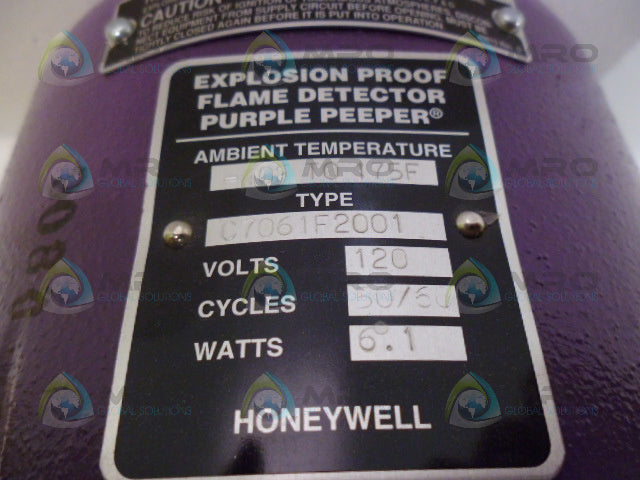 HONEYWELL C7061F 2001 UV FLAME DETECTOR *NEW IN BOX*