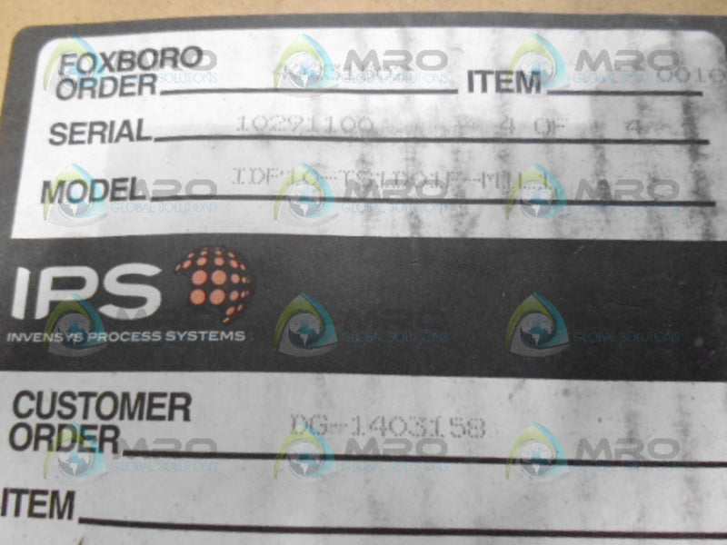FOXBORO IDP10-TS1D01F-M1L1 PRESSURE TRANSMITTER *FACTORY SEALED*