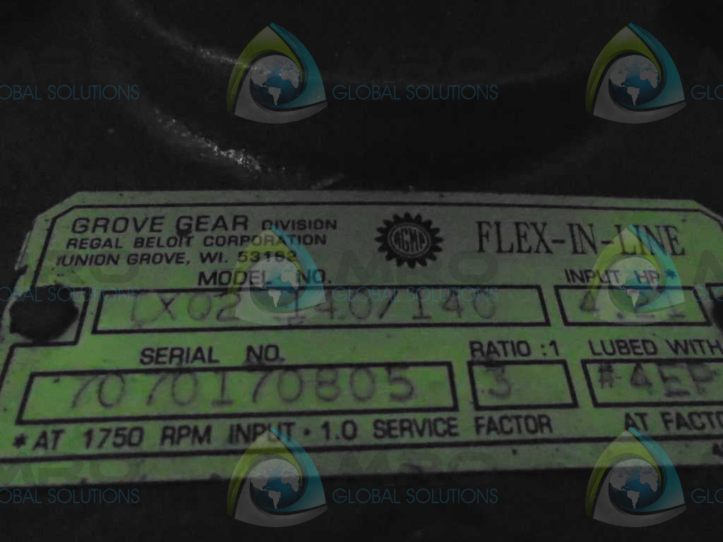 GROVE GEAR TX02  140/140 GEAR BOX  *NEW NO BOX*