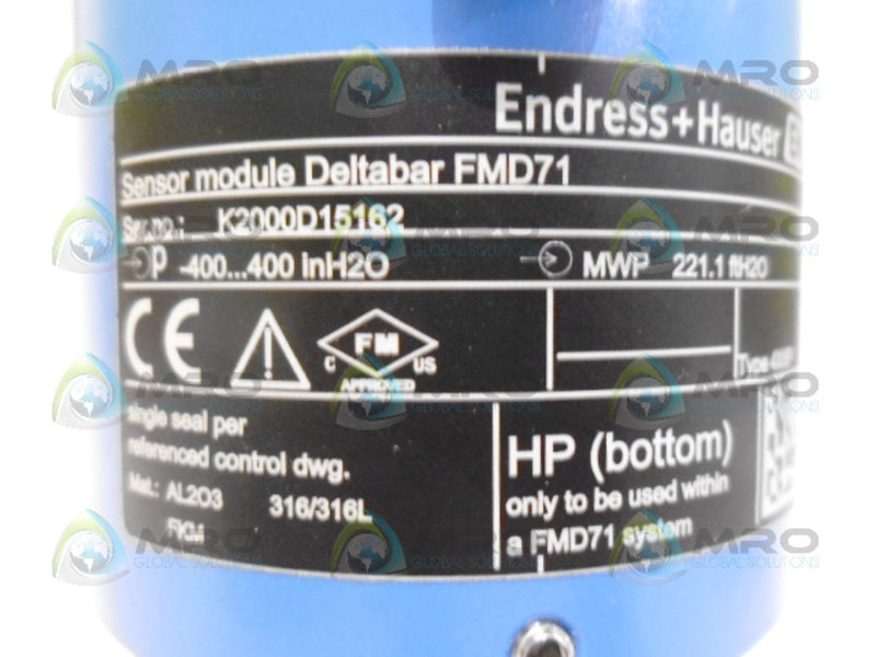 ENDRESS + HAUSER DELTABAR FMD71 4X/6P SENSOR MODULE *NEW IN BOX*
