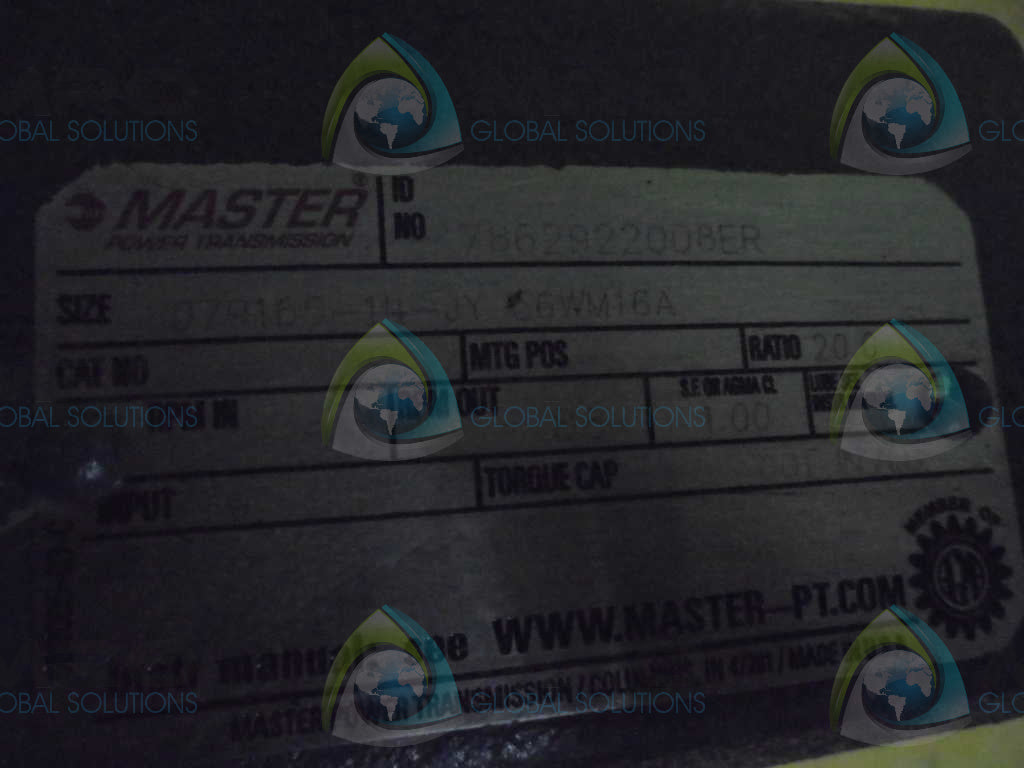 MASTER 786222008ER  GEAR BOX  *NEW NO BOX*