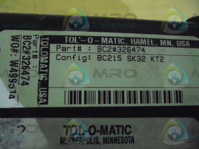 TOL-O-MATIC BC2#326474 *NEW NO BOX*