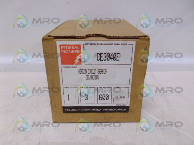 FEDERAL PIONEER CE3040E CIRCIUT BREAKER *NEW IN BOX*