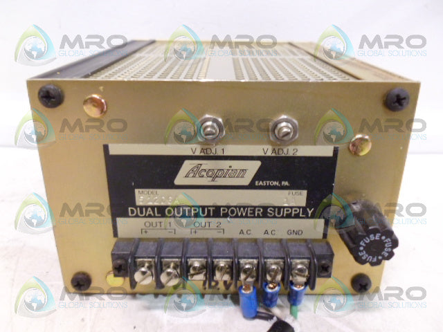 ACOPIAN 512D6A DUAL OUTPUT POWER SUPPLY 105-125 VAC 50-400HZ *USED*