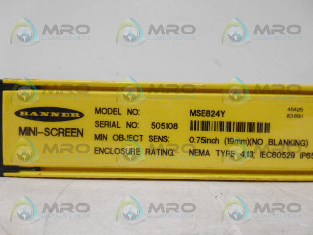 BANNER ENGINEERING MSE824Y RECEIVER *NEW NO BOX*