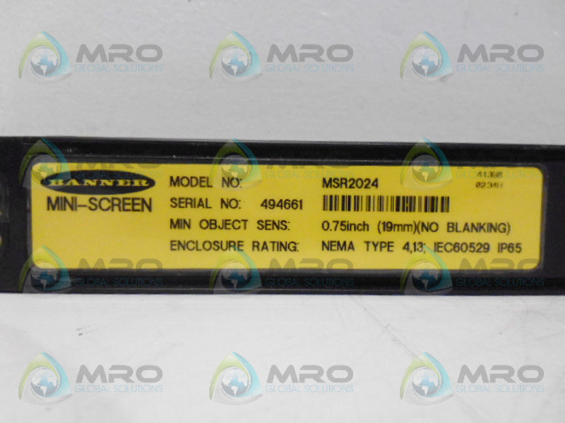 BANNER ENGINEERING MSR2024 RECEIVER *NEW NO BOX*