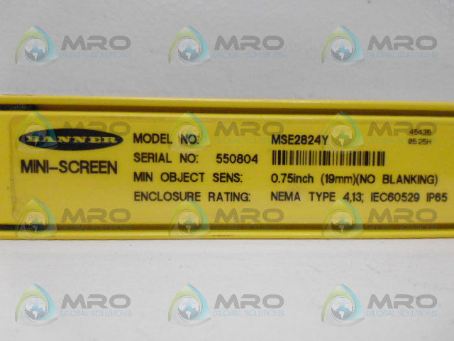 BANNER ENGINEERING MSE2824Y *NEW NO BOX*