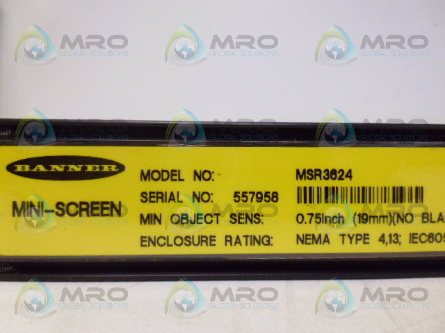 BANNER MSR3624 MINI-SCREEN *NEW NO BOX*