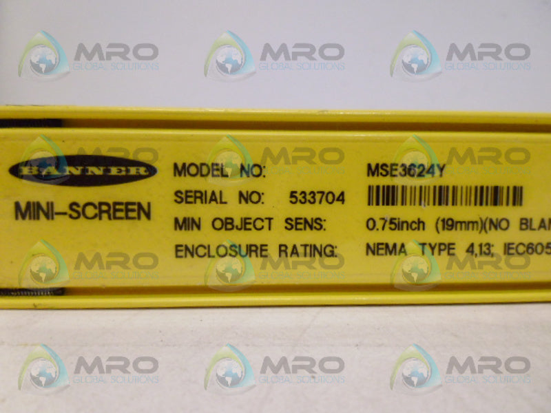 BANNER ENGINEERING MSE3624Y *NEW NO BOX*