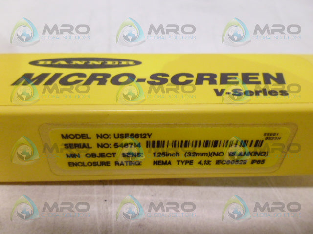 BANNER ENGINEERING MICRO-SCREEN USE5612Y TRANSMITTER *NEW NO BOX*