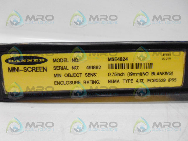 BANNER ENGINEERING MSE4824 TRANSMITTER *NEW NO BOX*