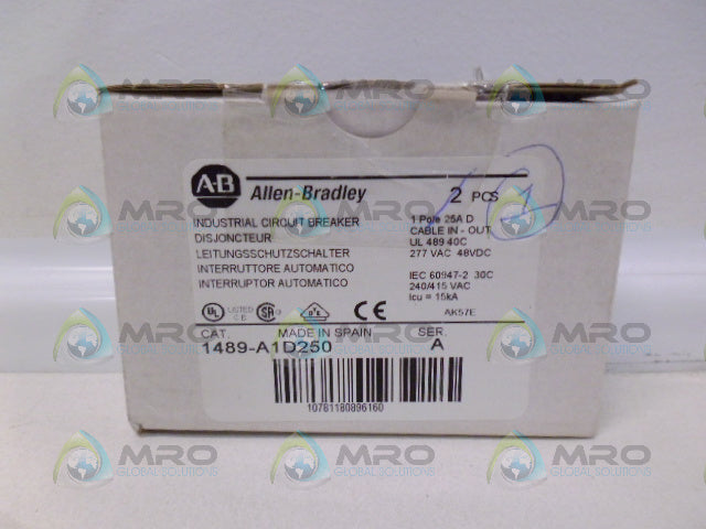 ALLEN BRADLEY 1489-A1D250 SER. A CIRCIUT BREAKER *NEW IN BOX*