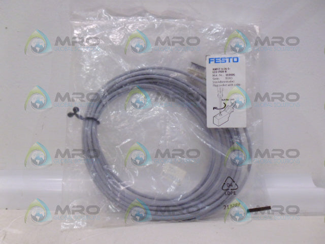 FESTO KMYZ-3-24-5-LED-PUR-B PLUG SOCKET *NEW IN FACTORY BAG*