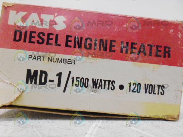 KATS MD-1 1500W 120V DIESEL ENGINE HEATER *NEW IN BOX*
