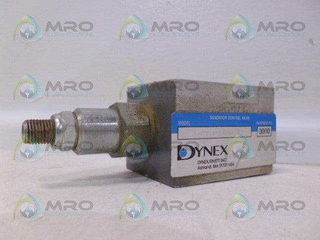 DYNEX S8622-D03-P-V-20 DUAL FLOW CONTROL VALVE *USED*