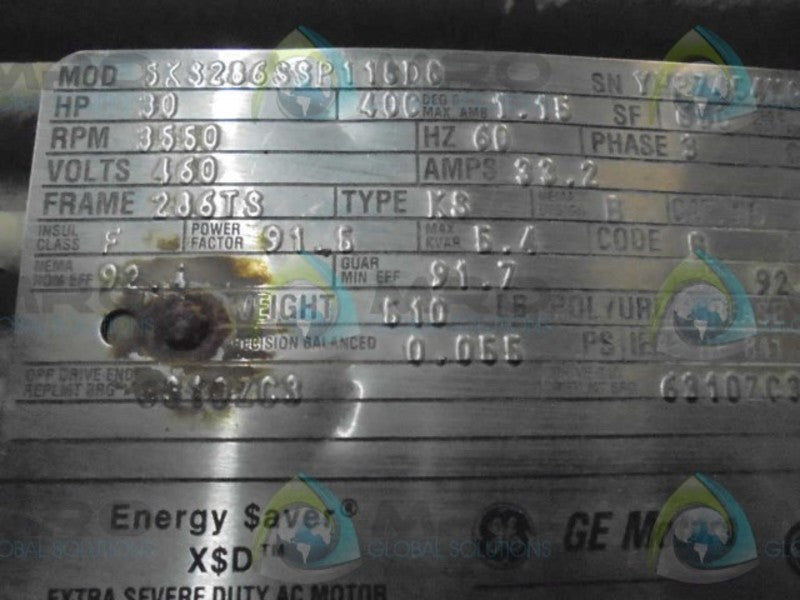 GE MOTORS 5KS286SSP118D8 MOTOR W/ TBA20-30-0-13 *USED*