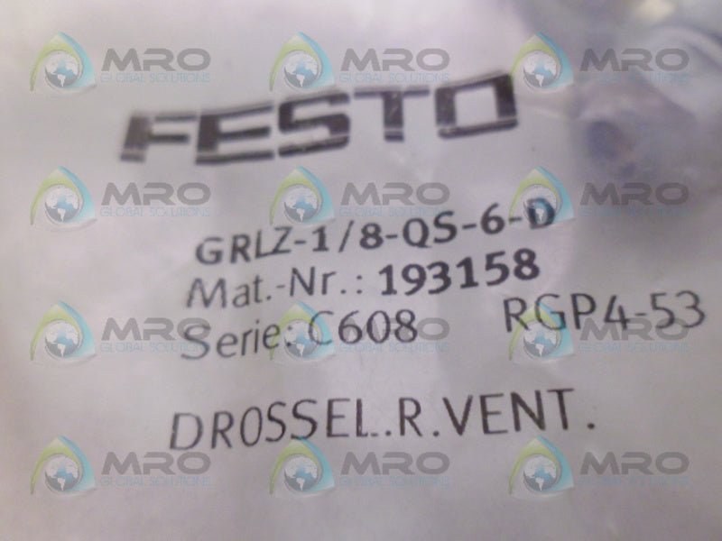 FESTO GRLZ-1/8-QS-6-D 193158 NSMP