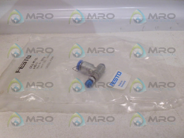 FESTO GRLA-M5-QS-6-RS-D ONE WAY FLOW CONTROL VALVE *NEW IN FACTORY BAG*