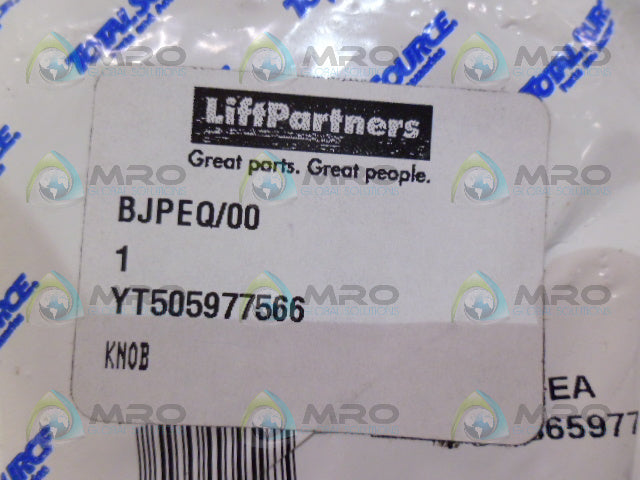 LIFT PARTNERS YT505977566 KNOB *NEW IN FACTORY BAG*