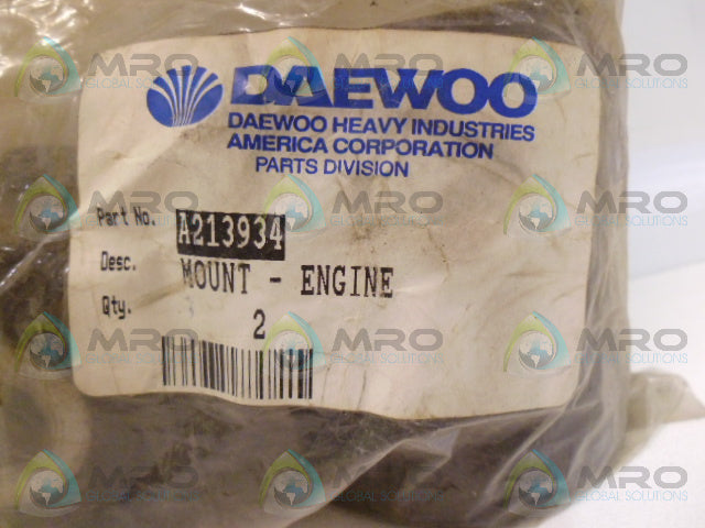 DAEWOO A213934 ENGINE MOUNT (PKG OF 2) *NEW IN FACTORY BAG*