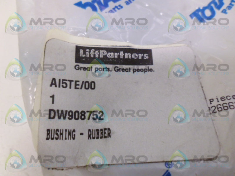 LIFT PARTNERS DW908752 RUBBER BUSHING *NEW IN FACTORY BAG*