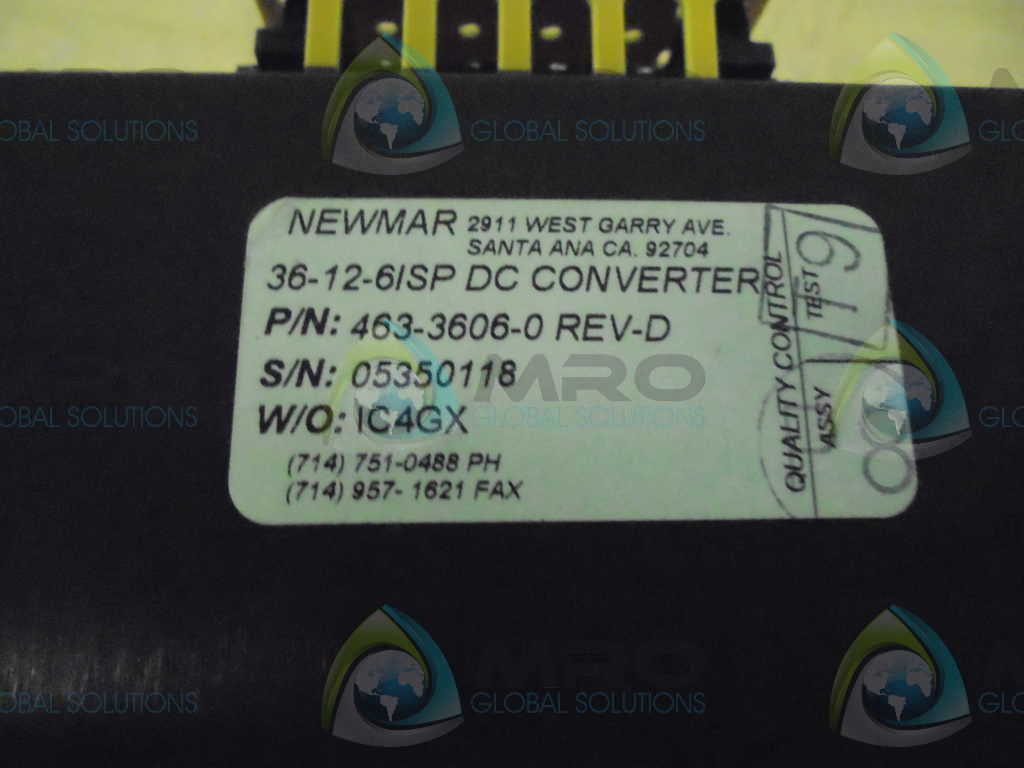 NEWMAR 36-24-6 ISP 463-3606-0 "D" DC CONVERTER *NEW IN BOX*