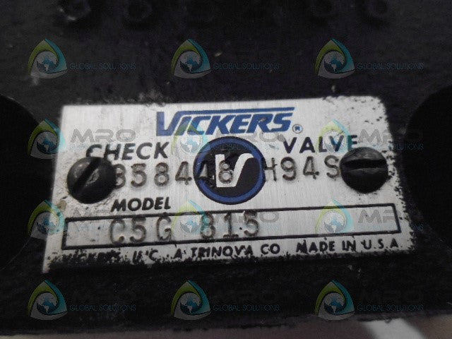 VICKERS C5G815 HYDRAULIC PRESSURE VALVE *USED*