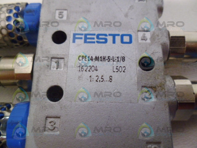FESTO CPE14-M1H-5-L-1/8 SOLENOID VALVE *USED*