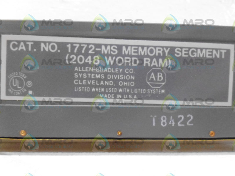 ALLEN BRADLEY 1772-MS MEMORY SEGMENT *USED*