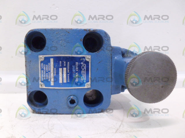 VICKERS CG-06-C-40 RELIEF VALVE *USED*