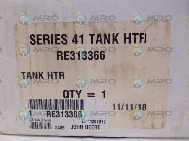 JOHN DEERE RE313366 TANK HEATER *NEW IN BOX*