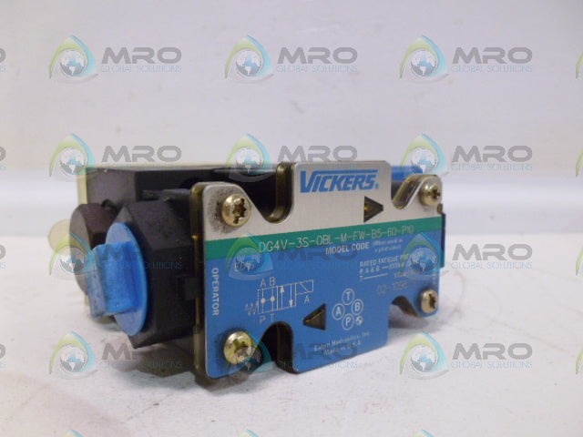 VICKERS DG4V-3S-OBL-M-FW-B5-60-P10 HYDRAULIC VALVE *NEW NO BOX*
