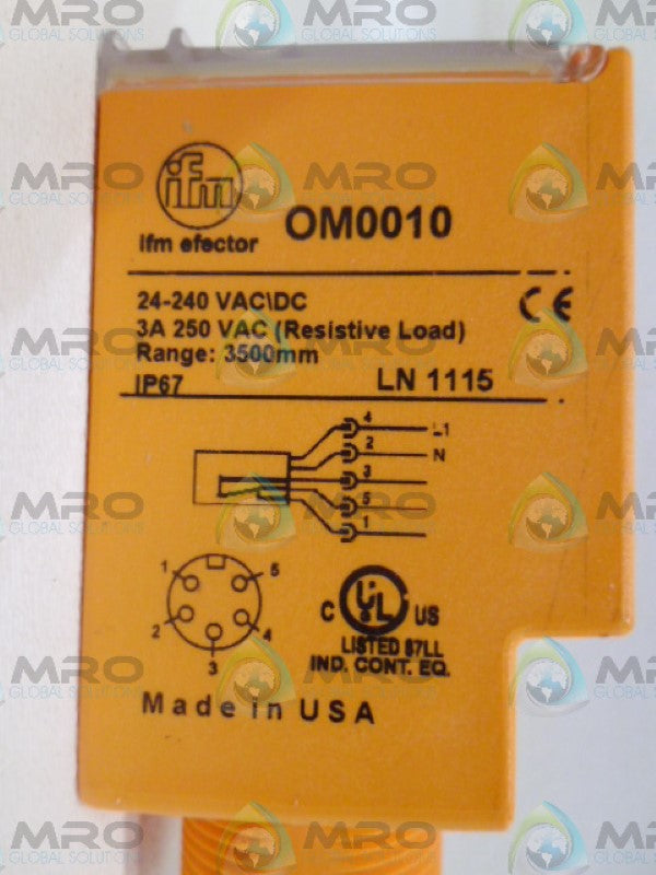 IFM EFECTOR OM0010 DIFFUSE REFLECTION SENSOR *NEW IN BOX*