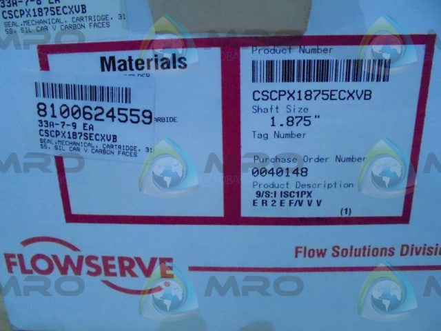 FLOWSERVE CSCPX1875ECXVB CARTRIDGE SEAL *NEW IN BOX*