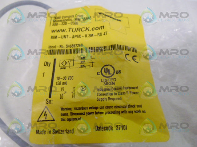 TURCK BIM-UNT-AP6X-0.3M-RS4T CYLINDER POSITION SENSOR *NEW IN FACTORY BAG*