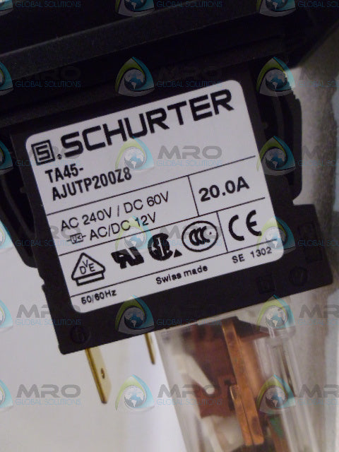 SCHURTER TA45-AJUTP200Z8 ON/OFF PUSHBUTTON *NEW NO BOX*